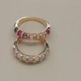 AN FO 7 FIL ZIRC CRISTAL COLORIDO BAGUETE