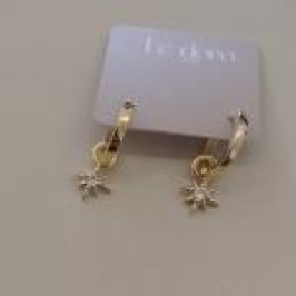 BRINCO FO ARG LISA ESTRELA 8 PONTAS  PEND  1 ZIRC