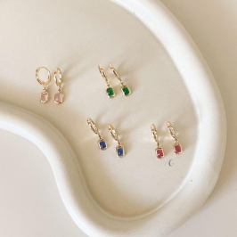 BRINCO FO ARG LISO ZIRC RETANGULO COLORIDO