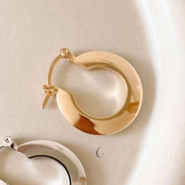 BRINCO FO ARGOLA LISA FECHO ITALIANO 28MM