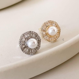 BRINCO FO FLOR PEROLA BAGUETE  16MM