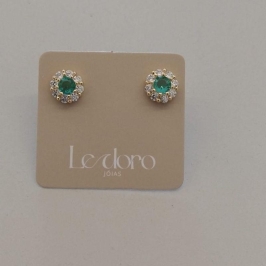 BRINCO FO FLOR ZIRC RDD VERDE 6MM