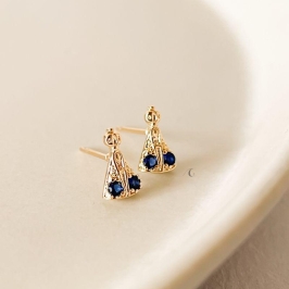 BRINCO FO NS APARECIDA 2 ZIRC AZUL 6MM