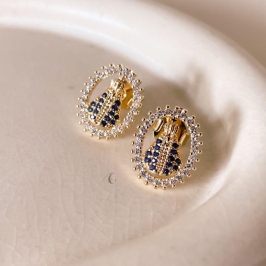 BRINCO FO NS APARECIDA RDD CRAVEJ PEDRA AZUL 13MM