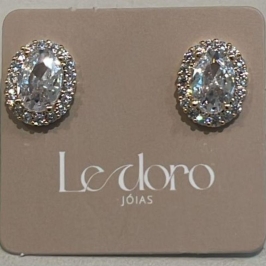 BRINCO FO ZIRC OVAL CRISTAL CRAVEJ  8MM