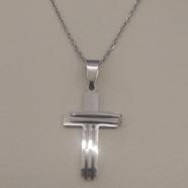 COL AÇO CRUZ 3 CM TRABALHADA CORR 50CM CADEADO