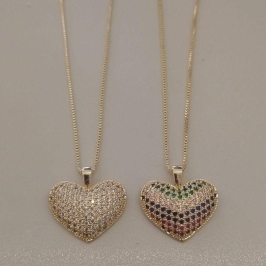 COL FO CORAÇÃO CRAVEJ 21MM CORR VENEZ 40CM+ALONG