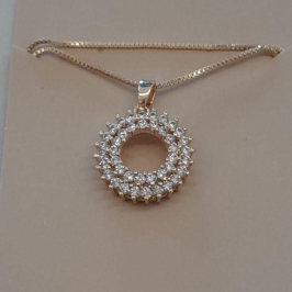 COLAR FO CIRCULO   2 FIL CRAVEJ 16MM VENEZ 50CM