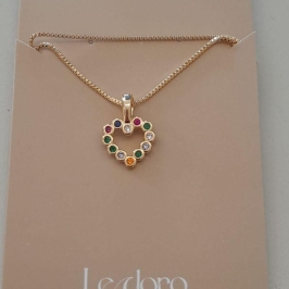 COLAR FO CORA COLORIDO BOLINHA 6MM VENEZ 40CM + ALONG