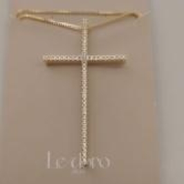 COLAR FO CRUZ CRAVEJ 1 ZIRC CX FURADINHA 5CM CORR 45CM