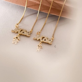 COLAR  FO MAE CRAVEJ MENINA PEND VENEZ 45CM + ALONG