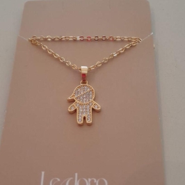 COLAR FO MENINO CRAVEJ BONE CORR CADEADO 45CM