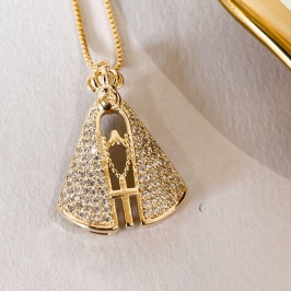 COLAR FO NS APARECIDA CRAVEJ 19MM 50CM +ALONG