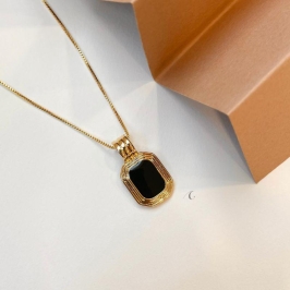 COLAR  FO PLACA  RESINA PRETA CORR 50CM + ALONG