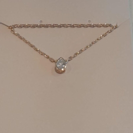 COLAR FO PONTO DE GOTA  CX ALTA 4MM CORR CADEADO FINA 45CM