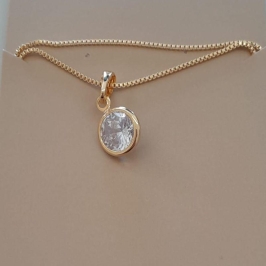 COLAR FO PONTO DE LUZ RDD CX 7MM CORR 45CM+ALONG