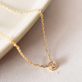 COLAR FO PONTO DE LUZ RDD CX ALTA 4MM CORR CADEADO FINA 45CM