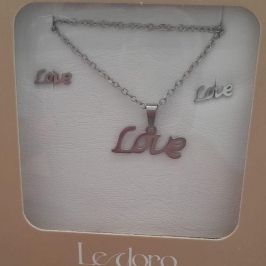 CONJ ACO LOVE CORR  CADEADO 45CM