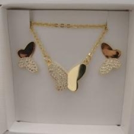 CONJ FO BORBOLETA ASA LISA E CRAVEJ CORR 50CM CADEADO