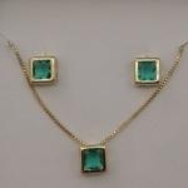 CONJ FO QDD CAIXA ALTA CRISTAL 7MM CORR VENEZ 40CM+ALONG