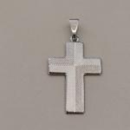 PINGENTE AÇO CRUZ RISCADA 20MM