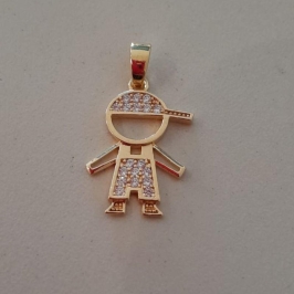 PINGENTE FO MENINO BONE VAZ CRAVEJ 13MM