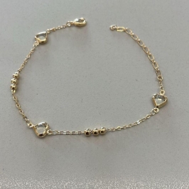 PULSEIRA FO 3 CORA 6 BOLINHA LISA CORR CADEADO 17CM + ALONG