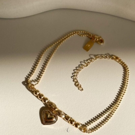 PULSEIRA FO CORR DUPLA BOLINHA CORA PEND 18CM + ALONG