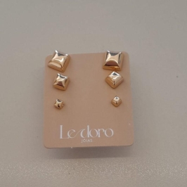 TRIO FO QUADRADO LISO 6MM 4MM 2MM