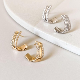 BRINCO FO MEIA ARGOLA 2 FIL CRAVEJ 1 FIL LISO 6MM