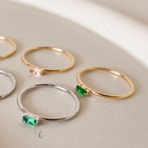 ANEL FO ZIRC  RETANGULO 4MM COLORIDO