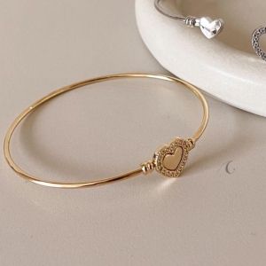 BRACELETE FO CORA DUPLO CRAVEJ LISO ABERTURA FECHO