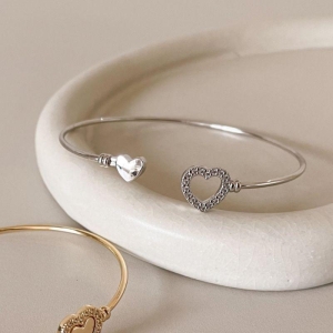 BRACELETE RB CORA DUPLO CRAVEJ LISO ABERTURA FECHO