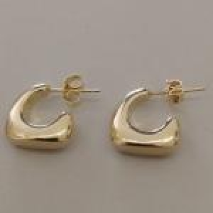 BRINCO FO MEIA ARGOLA LISA GOTA BASE OVAL 14MM