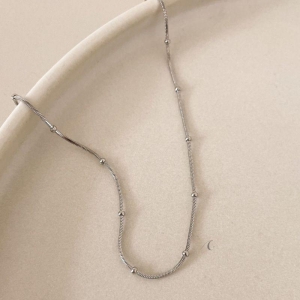 CHOKER ACO BOLINHA LISA RABO DE RATO 40CM