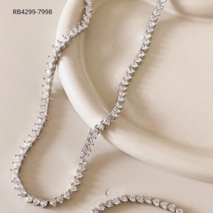 CHOKER RB CORA ZIRC 3 PONTAS 5MM 45CM