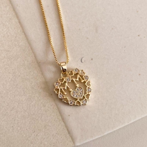 COLAR FO MANDALA CORA VAZ CRAVEJ MAE VENEZ 45CM