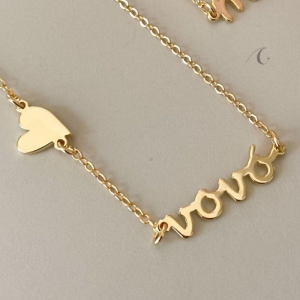 COLAR FO VOVÓ CORA LISO CORR CADEADO 40CM + ALONG