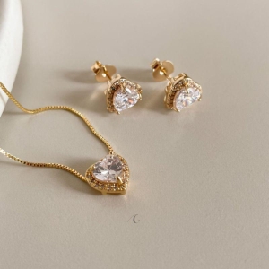 CONJ FO CORA PEDRA ZIRC LATERAL CRAVEJ CORR 50CM