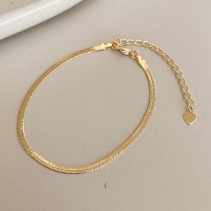 PULSEIRA FO FITA LISA 2MM 16CM + ALONG