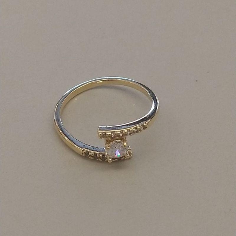 ANEL FO ARO DUPLO 1 FIL CRAVEJ ZIRC RDD 4MM