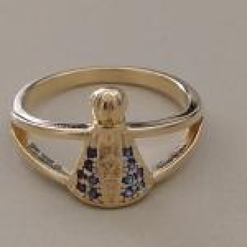 ANEL FO NS APARECIDA MANDO AZUL ARO DUPLO