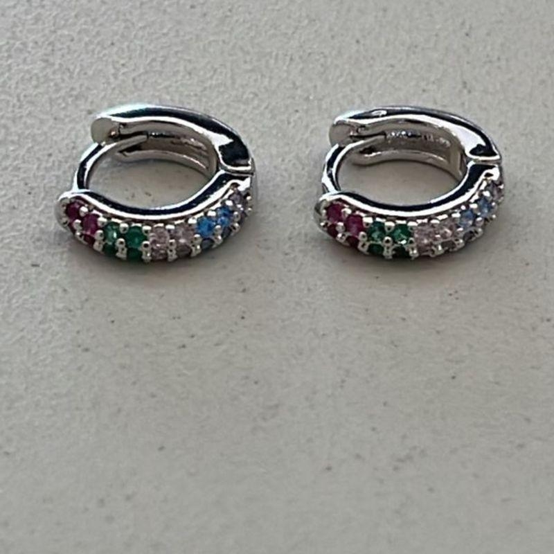 ARGOLA RB ARG 2 FIL CRAVEJ COLORIDO 8MM