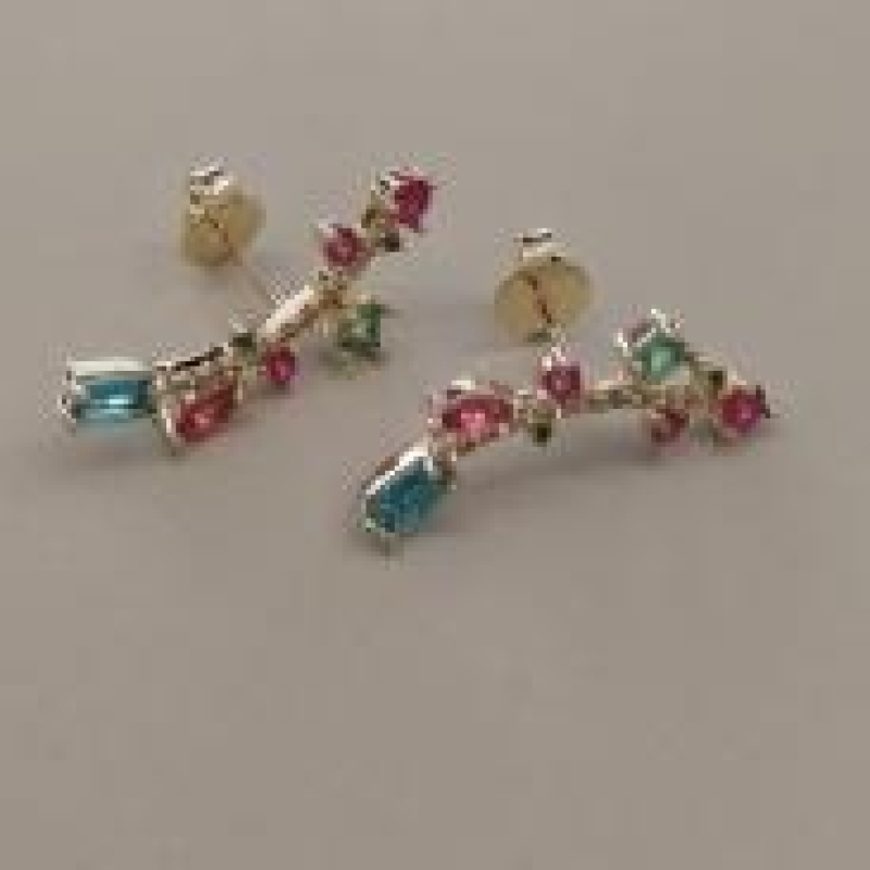 BR FO EAR CUFF COLORIDO ZIRC CRAVEJ