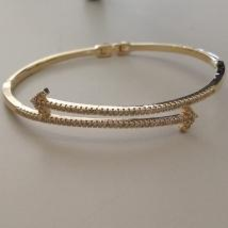 BRACELETE FO FLECHA ZIRC FECHO GANCHO