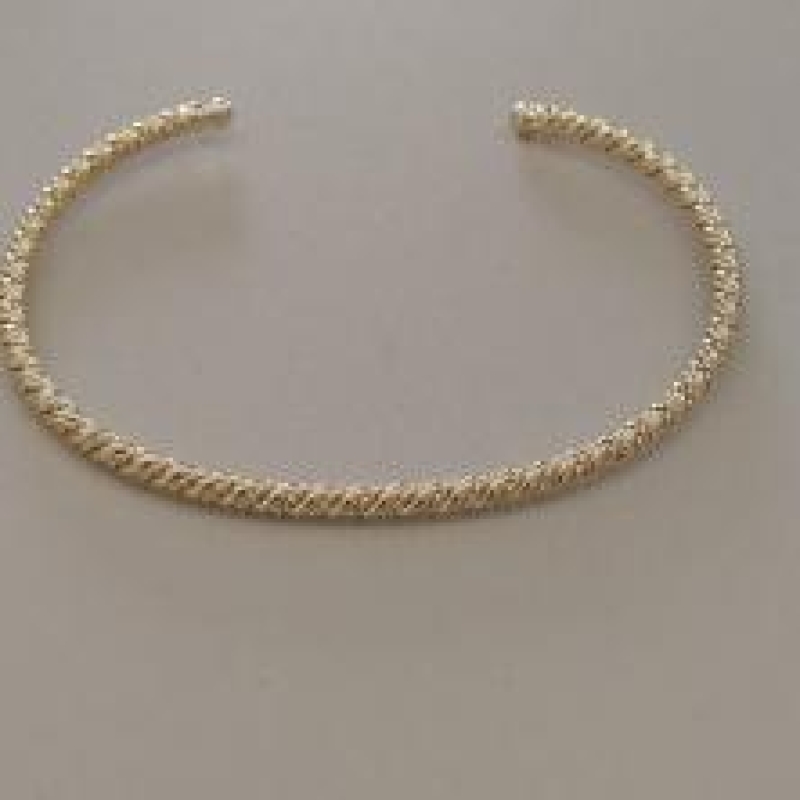BRACELETE FO TORCIDO BOLA LISA PONTA