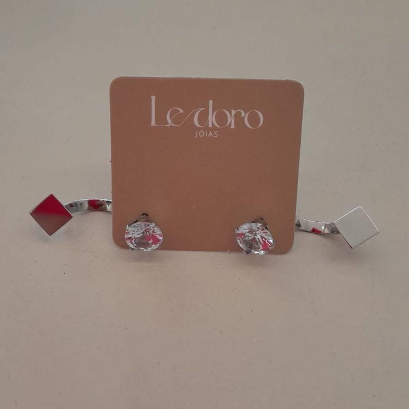 BRINCO ACO EAR CUFF ZIRC RDD 6MM PLACA LISA PEND