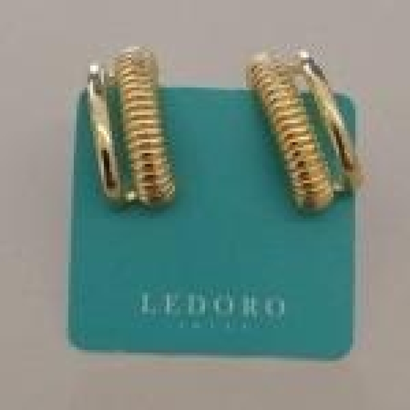 BRINCO EAR HOOK DUPLO LISO RISCADO 18MM
