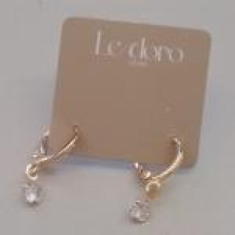BRINCO FO ARG LISA ZIRC RDD 4MM PEND CRISTAL