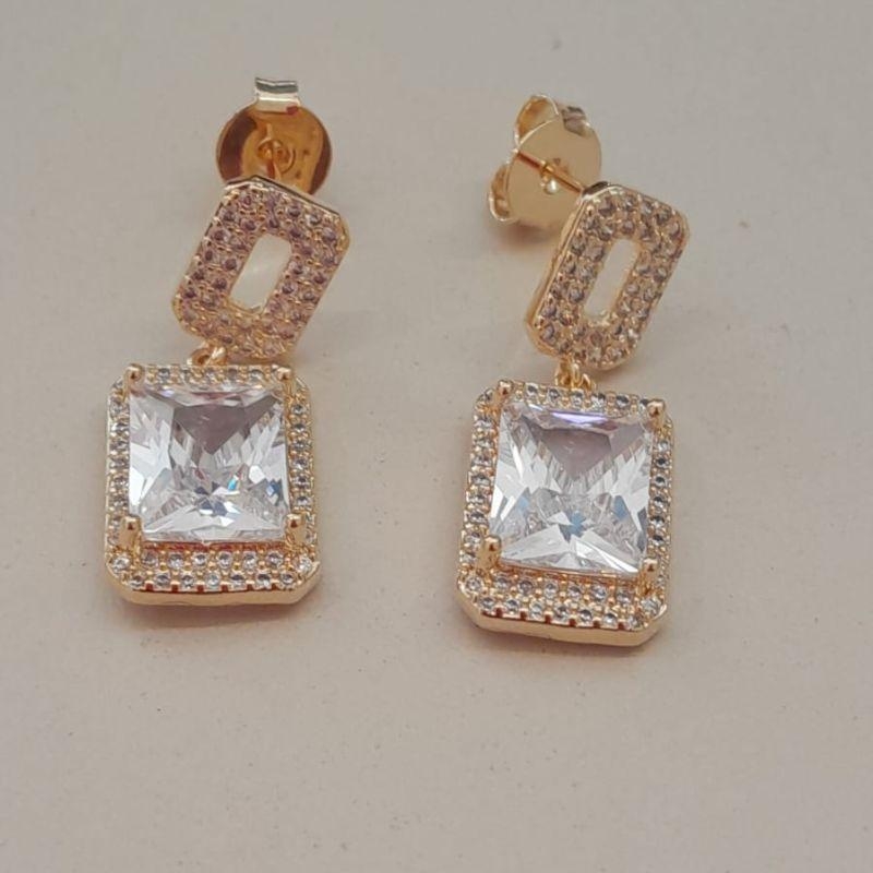 BRINCO FO RETANGULO CRISTAL CRAVEJ PEND